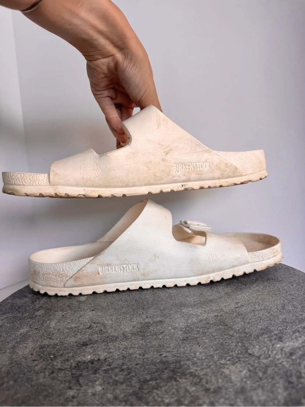 Birkenstocks Sandals EVA Rubber White Arizona Shoes 44